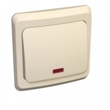 Schneider Electric Выключатель 1-кл. СП Этюд 10А IP20 с подсветкой крем. SchE BC10-005K