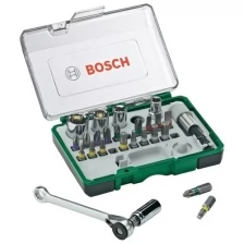 Мини-набор Bosch из 27 шт. с ключом-трещоткой и ручной отверткой (арт. 2607017331)