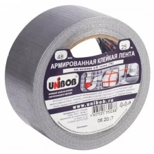 Лента клейкая армированная UNIBOB 48мм*25м серая (36шт/кор) инд.уп.