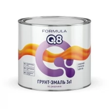 Грунт-эмаль по ржавчине Formula Q8 3 в 1, матовая, 0,9 кг, черная