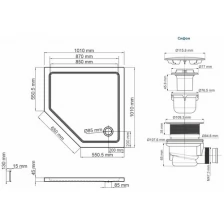 Душевой поддон WasserKRAFT 26T38