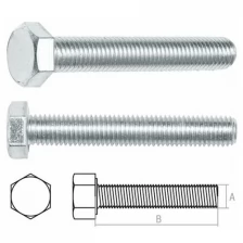 Болт М6х16 мм шестигр., цинк, кл.пр. 5.8, DIN 933 (5 кг) STARFIX (SMV1-13469-5)