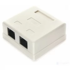 Gembird NA218 Розетка RJ-45 кат.6 внешняя 2 порта, 110&Krone