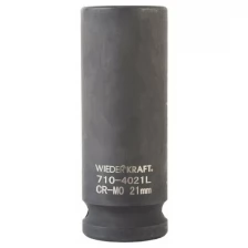 Головка WIEDERKRAFT торцевая ударная глубокая 1/2", 6 гр. 21 мм WDK-710-4021L