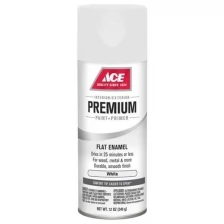 Аэрозольная краска Ace PREMIUM Enamel - FLAT WHITE - Белый, матовый