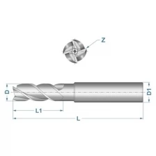 GRIFF Фреза концевая (6х57х13 мм; Р6М5; 4 перая; ц/х) GRIFF a300031