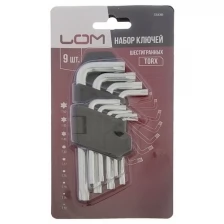 ЛОМ Набор ключей ЛОМ, TORX Tamper, TT10 - TT50, 9 шт.