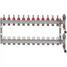 ColSys P812, 13 выходов. Коллекторная группа с расходомерами, термостатическими клапанами, автоматическими воздухоотводчиками