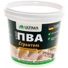 Клей ПВА ULTIMA строитель ведро 0,9кг ULTSTR09