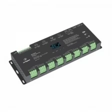 Декодер SMART-DMX-SUF (12-24V, 24x5A, XLR3, RJ45) (arlight, IP20 Металл, 5 лет)