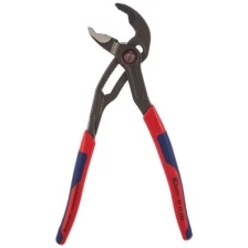 Клещи переставные сантехнические с фиксатором KNIPEX KN-8722250, быстрая установка, 50 мм (2"), под ключ 46 мм, L-250 мм, Cr-V, серые, 2-компонентные рукоятки, KN-8722250